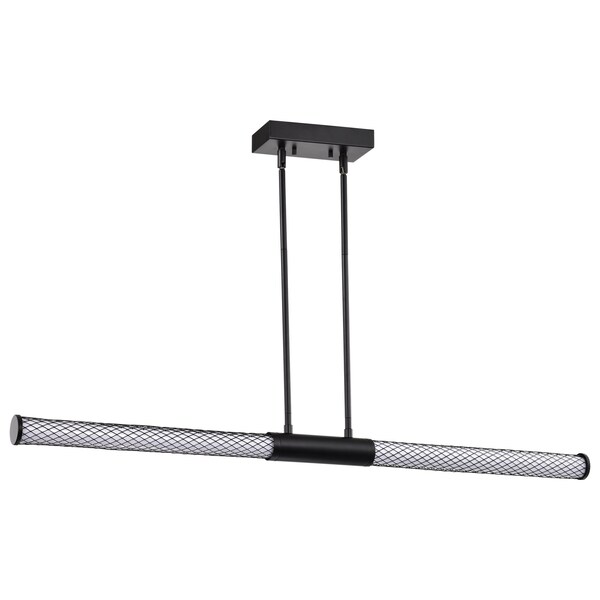 Nuvo Kingsport, 44 Inch LED Island Pendant, Matte Black, Acrylic Lens 62/2132 - main